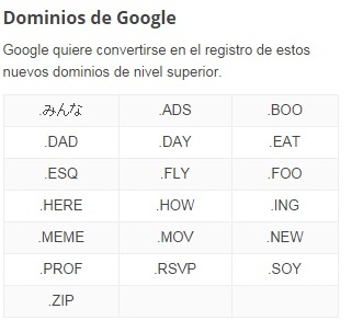 dominios google .soy